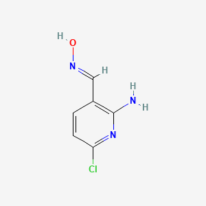molecular formula C6H6ClN3O B2572350 6-氯-3-[(羟亚氨基)甲基]吡啶-2-胺 CAS No. 1062369-45-2