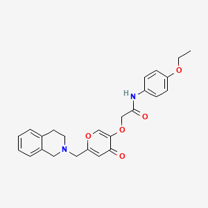 2-((6-((3,4-dihydroisoquinolin-2(1H)-yl)methyl)-4-oxo-4H-pyran-3-yl)oxy)-N-(4-ethoxyphenyl)acetamide