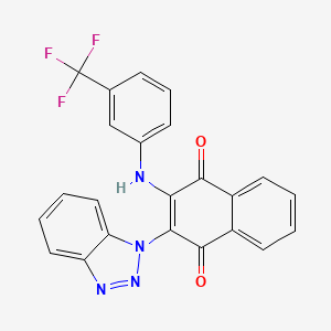2-(1H-benzo[d][1,2,3]triazol-1-yl)-3-((3-(trifluoromethyl)phenyl)amino)naphthalene-1,4-dione