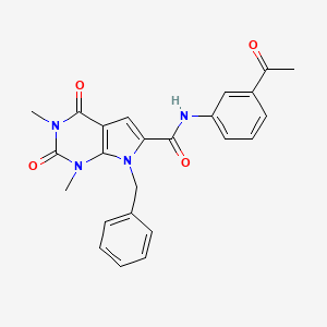 N-(3-acetylphenyl)-7-benzyl-1,3-dimethyl-2,4-dioxo-2,3,4,7-tetrahydro-1H-pyrrolo[2,3-d]pyrimidine-6-carboxamide