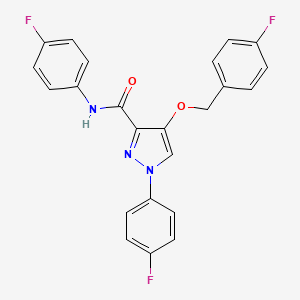 4-((4-fluorobenzyl)oxy)-N,1-bis(4-fluorophenyl)-1H-pyrazole-3-carboxamide