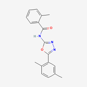N-(5-(2,5-dimethylphenyl)-1,3,4-oxadiazol-2-yl)-2-methylbenzamide