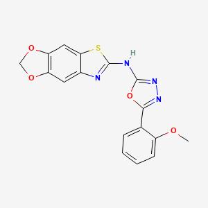 N-[5-(2-methoxyphenyl)-1,3,4-oxadiazol-2-yl]-[1,3]dioxolo[4,5-f][1,3]benzothiazol-6-amine