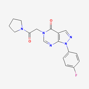 1-(4-fluorophenyl)-5-(2-oxo-2-(pyrrolidin-1-yl)ethyl)-1H-pyrazolo[3,4-d]pyrimidin-4(5H)-one