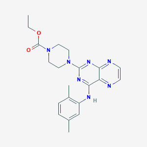 Ethyl 4-{4-[(2,5-dimethylphenyl)amino]pteridin-2-yl}piperazinecarboxylate