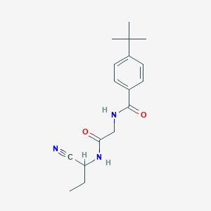 molecular formula C17H23N3O2 B2572384 2-[(4-tert-butylphenyl)formamido]-N-(1-cyanopropyl)acetamide CAS No. 1796967-97-9