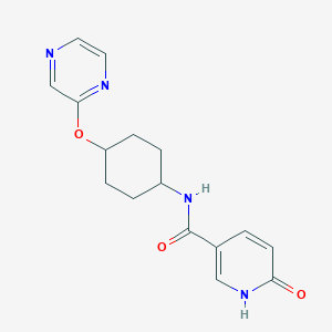 6-oxo-N-((1r,4r)-4-(pyrazin-2-yloxy)cyclohexyl)-1,6-dihydropyridine-3-carboxamide