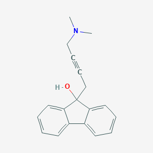 molecular formula C19H19NO B257240 9-[4-(dimethylamino)-2-butynyl]-9H-fluoren-9-ol 