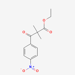 molecular formula C13H15NO5 B2572407 Ethyl 2,2-dimethyl-3-(4-nitrophenyl)-3-oxopropanoate CAS No. 329746-12-5