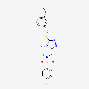 molecular formula C19H21BrN4O3S2 B2572411 4-溴-N-({4-乙基-5-[(3-甲氧基苄基)硫烷基]-4H-1,2,4-三唑-3-基}甲基)苯磺酰胺 CAS No. 338794-57-3