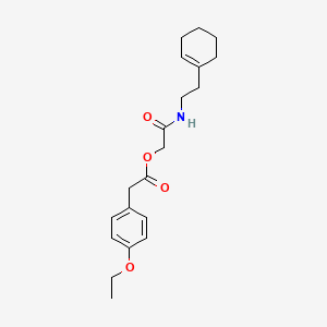 molecular formula C20H27NO4 B2572417 2-{[2-(环己-1-烯-1-基)乙基]氨基}-2-氧代乙基(4-乙氧基苯基)乙酸酯 CAS No. 1794904-02-1