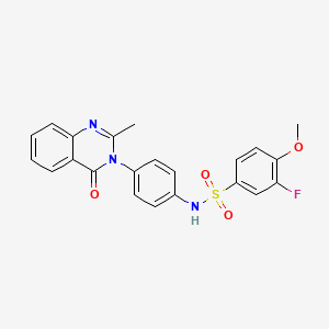 3-fluoro-4-methoxy-N-(4-(2-methyl-4-oxoquinazolin-3(4H)-yl)phenyl)benzenesulfonamide