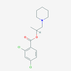 molecular formula C15H19Cl2NO2 B257242 1-(Piperidin-1-yl)propan-2-yl 2,4-dichlorobenzoate 