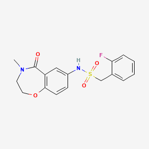 1-(2-fluorophenyl)-N-(4-methyl-5-oxo-2,3,4,5-tetrahydrobenzo[f][1,4]oxazepin-7-yl)methanesulfonamide