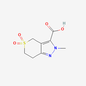 2-Methyl-2,4,6,7-tetrahydrothiopyrano[4,3-c]pyrazole-3-carboxylic acid 5,5-dioxide