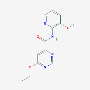 molecular formula C12H12N4O3 B2572434 6-ethoxy-N-(3-hydroxypyridin-2-yl)pyrimidine-4-carboxamide CAS No. 2034580-47-5