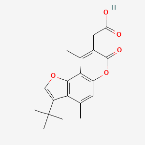 2-{3-tert-butyl-4,9-dimethyl-7-oxo-7H-furo[2,3-f]chromen-8-yl}acetic acid