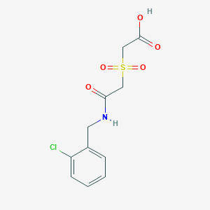molecular formula C11H12ClNO5S B2572472 2-((2-((2-Chlorobenzyl)amino)-2-oxoethyl)sulfonyl)acetic acid CAS No. 338793-70-7