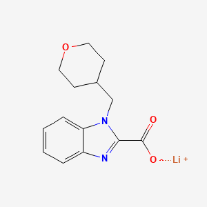 molecular formula C14H15LiN2O3 B2572482 1-[(四氢-2H-吡喃-4-基)甲基]-1H-苯并[d]咪唑-2-羧酸锂 CAS No. 2197062-60-3
