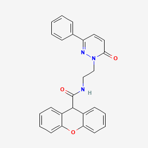 molecular formula C26H21N3O3 B2572487 N-(2-(6-oxo-3-phenylpyridazin-1(6H)-yl)ethyl)-9H-xanthene-9-carboxamide CAS No. 921825-71-0