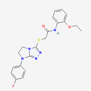 N-(2-ethoxyphenyl)-2-((7-(4-fluorophenyl)-6,7-dihydro-5H-imidazo[2,1-c][1,2,4]triazol-3-yl)thio)acetamide