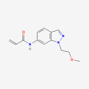 molecular formula C13H15N3O2 B2572523 N-[1-(2-Methoxyethyl)indazol-6-yl]prop-2-enamide CAS No. 2305538-15-0
