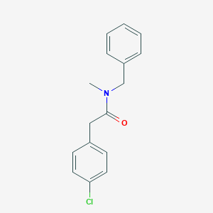 molecular formula C16H16ClNO B257255 N-benzyl-2-(4-chlorophenyl)-N-methylacetamide 