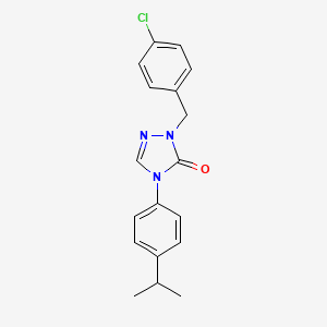 molecular formula C18H18ClN3O B2572564 2-(4-氯苄基)-4-(4-异丙苯基)-2,4-二氢-3H-1,2,4-三唑-3-酮 CAS No. 343373-34-2