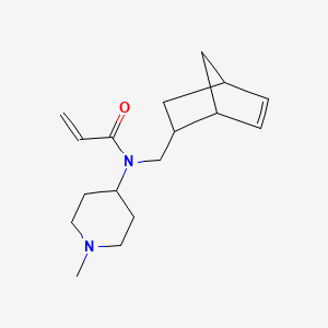molecular formula C17H26N2O B2572565 N-(2-Bicyclo[2.2.1]hept-5-enylmethyl)-N-(1-methylpiperidin-4-yl)prop-2-enamide CAS No. 2308271-29-4