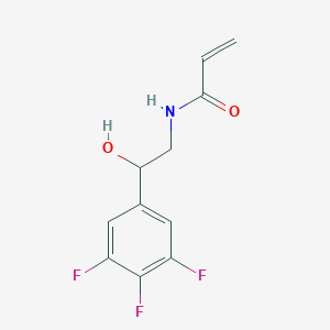 molecular formula C11H10F3NO2 B2572566 N-[2-Hydroxy-2-(3,4,5-trifluorophenyl)ethyl]prop-2-enamide CAS No. 2361641-58-7