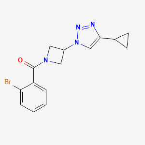 (2-bromophenyl)(3-(4-cyclopropyl-1H-1,2,3-triazol-1-yl)azetidin-1-yl)methanone