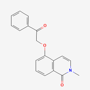 molecular formula C18H15NO3 B2572568 2-Methyl-5-phenacyloxyisoquinolin-1-one CAS No. 898457-18-6