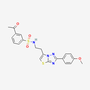 3-acetyl-N-(2-(2-(4-methoxyphenyl)thiazolo[3,2-b][1,2,4]triazol-6-yl)ethyl)benzenesulfonamide