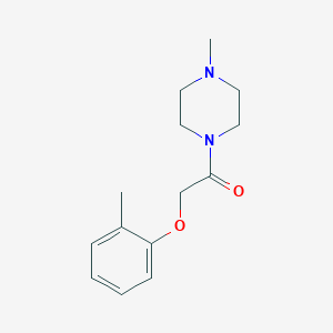 molecular formula C14H20N2O2 B257259 1-Methyl-4-[(2-methylphenoxy)acetyl]piperazine 