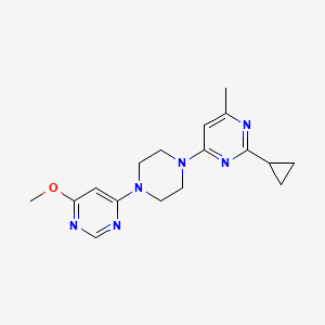 molecular formula C17H22N6O B2572591 2-Cyclopropyl-4-[4-(6-methoxypyrimidin-4-yl)piperazin-1-yl]-6-methylpyrimidine CAS No. 2415488-92-3