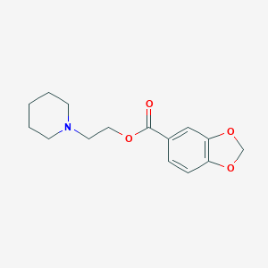 molecular formula C15H19NO4 B257261 2-(1-Piperidinyl)ethyl 1,3-benzodioxole-5-carboxylate 