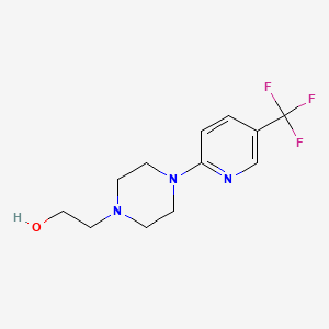 molecular formula C12H16F3N3O B2572616 2-[4-[5-(三氟甲基)吡啶-2-基]哌嗪-1-基]乙醇 CAS No. 215434-37-0