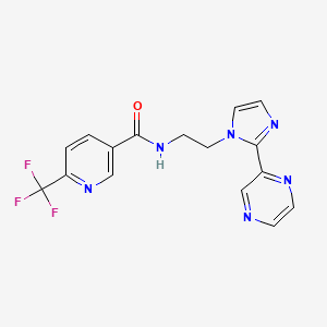 N-(2-(2-(pyrazin-2-yl)-1H-imidazol-1-yl)ethyl)-6-(trifluoromethyl)nicotinamide