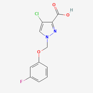 4-chloro-1-[(3-fluorophenoxy)methyl]-1H-pyrazole-3-carboxylic acid