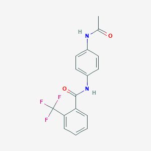 molecular formula C16H13F3N2O2 B257267 N-[4-(acetylamino)phenyl]-2-(trifluoromethyl)benzamide 