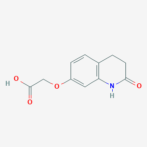 molecular formula C11H11NO4 B2572673 [(2-Oxo-1,2,3,4-tetrahydroquinolin-7-yl)oxy]acetic acid CAS No. 58898-57-0