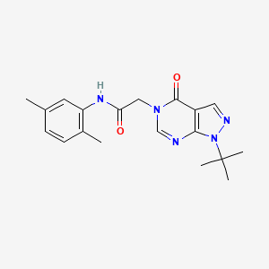 molecular formula C19H23N5O2 B2572678 2-(1-(tert-butyl)-4-oxo-1H-pyrazolo[3,4-d]pyrimidin-5(4H)-yl)-N-(2,5-dimethylphenyl)acetamide CAS No. 863447-68-1