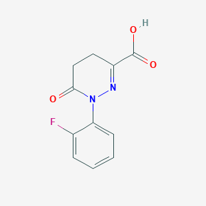 molecular formula C11H9FN2O3 B2572681 1-(2-Fluorophenyl)-6-oxo-1,4,5,6-tetrahydropyridazine-3-carboxylic acid CAS No. 923124-85-0