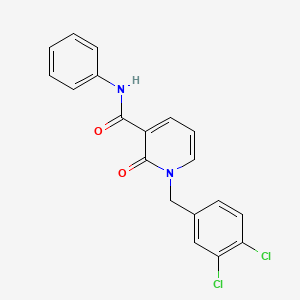 molecular formula C19H14Cl2N2O2 B2572689 1-(3,4-dichlorobenzyl)-2-oxo-N-phenyl-1,2-dihydro-3-pyridinecarboxamide CAS No. 338754-33-9