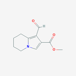 molecular formula C11H13NO3 B2572693 1-甲酰基-5,6,7,8-四氢吲哚并[2,1-c]吡咯-2-羧酸甲酯 CAS No. 1434051-76-9