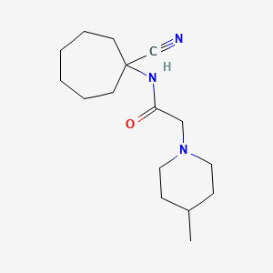 N-(1-cyanocycloheptyl)-2-(4-methylpiperidin-1-yl)acetamide