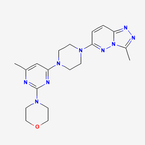 molecular formula C19H25N9O B2572706 4-[4-Methyl-6-(4-{3-methyl-[1,2,4]triazolo[4,3-b]pyridazin-6-yl}piperazin-1-yl)pyrimidin-2-yl]morpholine CAS No. 2415601-99-7