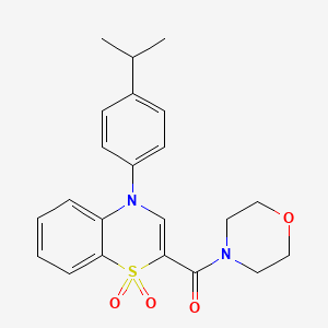 molecular formula C22H24N2O4S B2572715 1-[4-({6-甲基-2-[(4-甲基哌啶-1-基)羰基]喹啉-4-基}氨基)苯基]乙酮 CAS No. 1251552-31-4