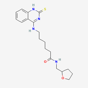 N-(oxolan-2-ylmethyl)-6-[(2-sulfanylidene-1H-quinazolin-4-yl)amino]hexanamide