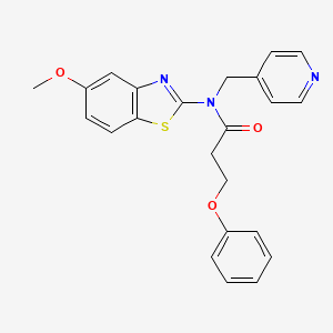 N-(5-methoxybenzo[d]thiazol-2-yl)-3-phenoxy-N-(pyridin-4-ylmethyl)propanamide